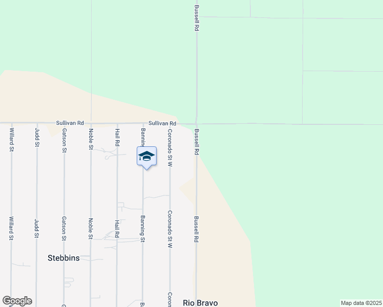map of restaurants, bars, coffee shops, grocery stores, and more near 5527 Bussell Road in Bakersfield