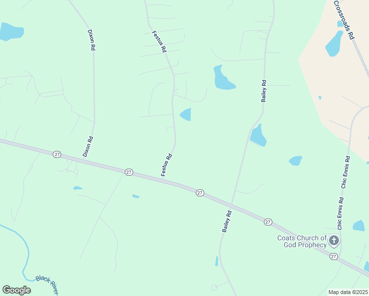 map of restaurants, bars, coffee shops, grocery stores, and more near 194 Festus Road in Coats