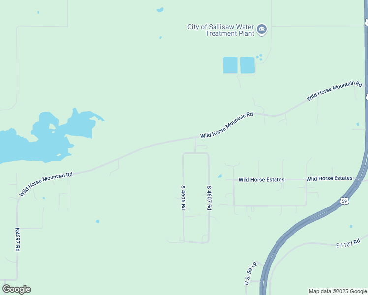 map of restaurants, bars, coffee shops, grocery stores, and more near Wild Horse Mountain Road in Sallisaw