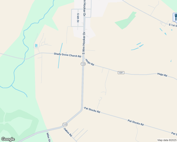 map of restaurants, bars, coffee shops, grocery stores, and more near 921 North Carolina 123 in Hookerton