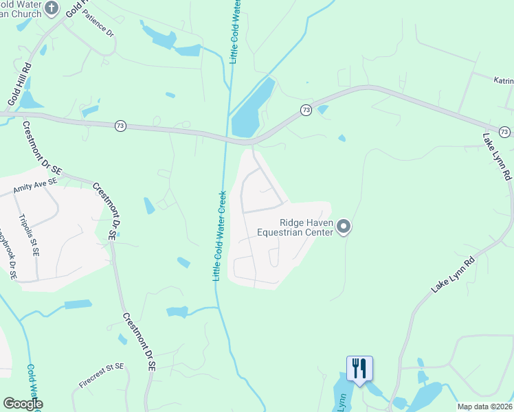 map of restaurants, bars, coffee shops, grocery stores, and more near 859 Swaying Oaks Court Southeast in Concord