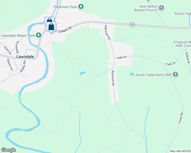 map of restaurants, bars, coffee shops, grocery stores, and more near 115 Cline Drive in Lawndale