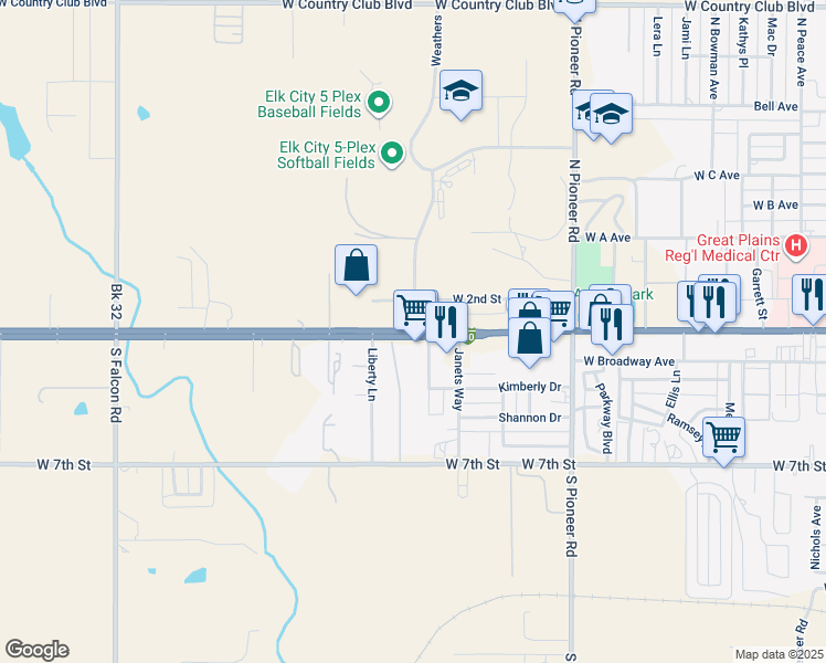2949 West 3rd Street, Elk City OK Walk Score