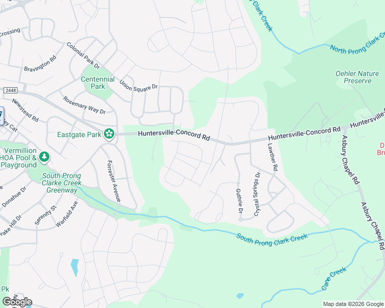 map of restaurants, bars, coffee shops, grocery stores, and more near 14308 Little Pine Drive in Huntersville