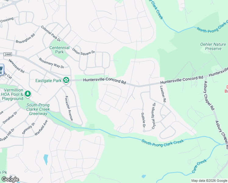 map of restaurants, bars, coffee shops, grocery stores, and more near 14308 Little Pine Drive in Huntersville