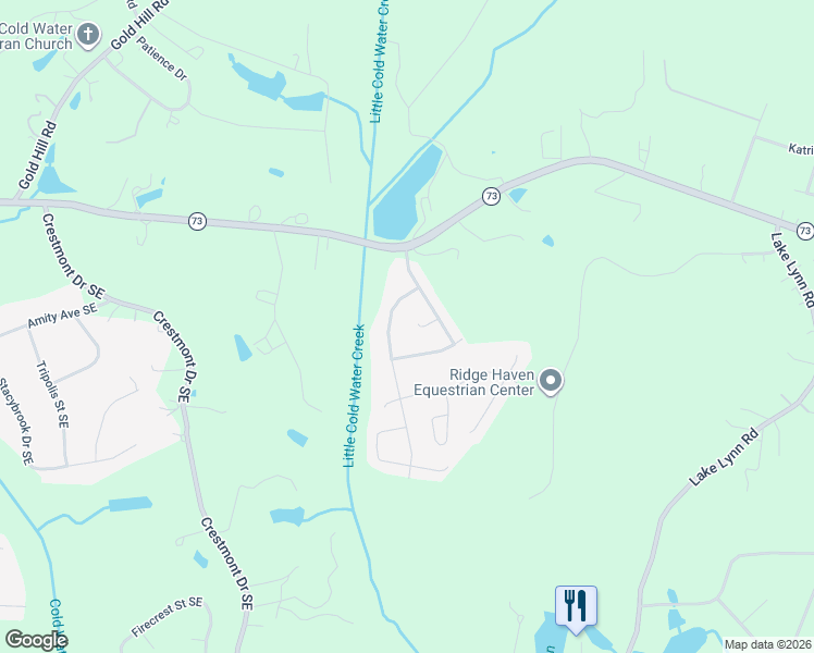 map of restaurants, bars, coffee shops, grocery stores, and more near 859 Swaying Oaks Court Southeast in Concord