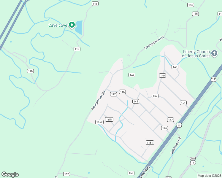 map of restaurants, bars, coffee shops, grocery stores, and more near 224 County Road 146 in Riceville