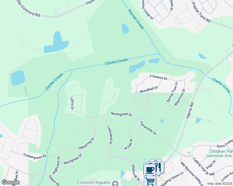 map of restaurants, bars, coffee shops, grocery stores, and more near 14926 Rocky Top Drive in Huntersville