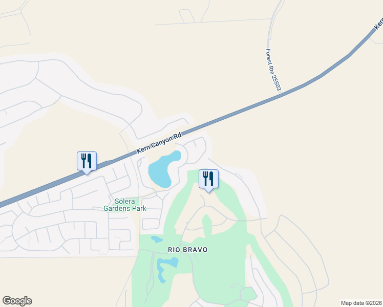 map of restaurants, bars, coffee shops, grocery stores, and more near 6411 Bellorita Drive in Bakersfield