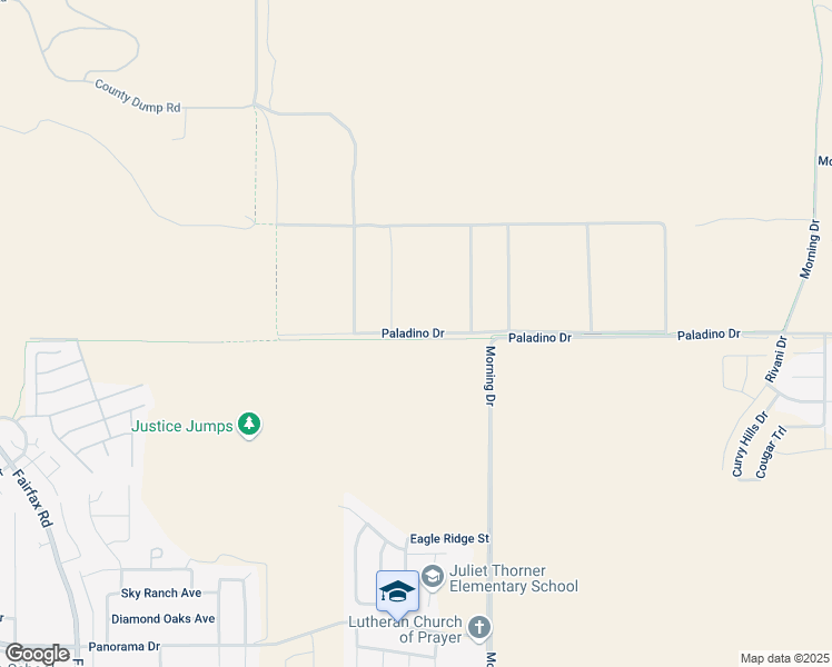 map of restaurants, bars, coffee shops, grocery stores, and more near Paladino Drive in Bakersfield