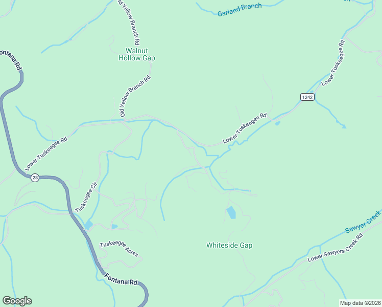 map of restaurants, bars, coffee shops, grocery stores, and more near 957 Lower Tuskeegee Road in Robbinsville