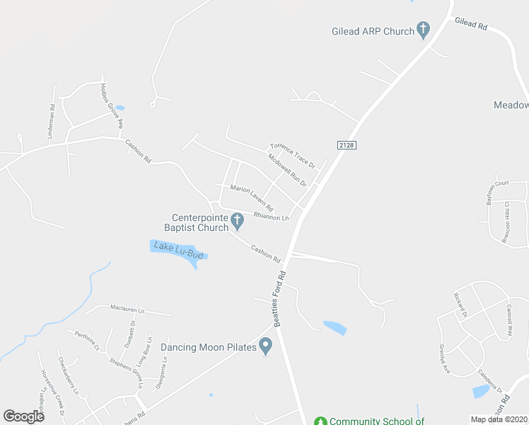 map of restaurants, bars, coffee shops, grocery stores, and more near 14317 Rhiannon Lane in Huntersville