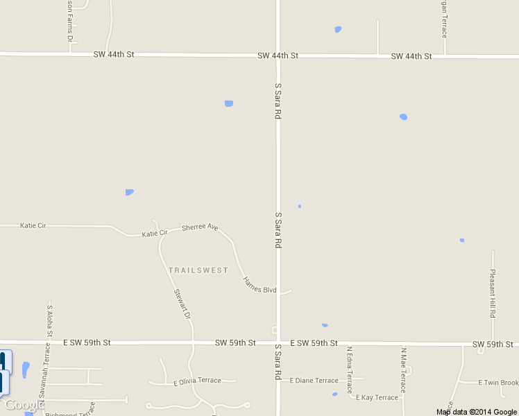 map of restaurants, bars, coffee shops, grocery stores, and more near 5301 South Sara Road in Mustang