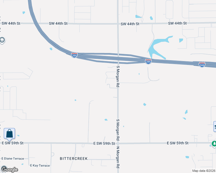 map of restaurants, bars, coffee shops, grocery stores, and more near 5201 South Morgan Road in Oklahoma City