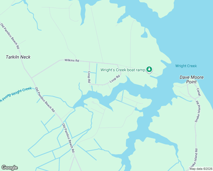 map of restaurants, bars, coffee shops, grocery stores, and more near 351-361 Loop Road in Belhaven