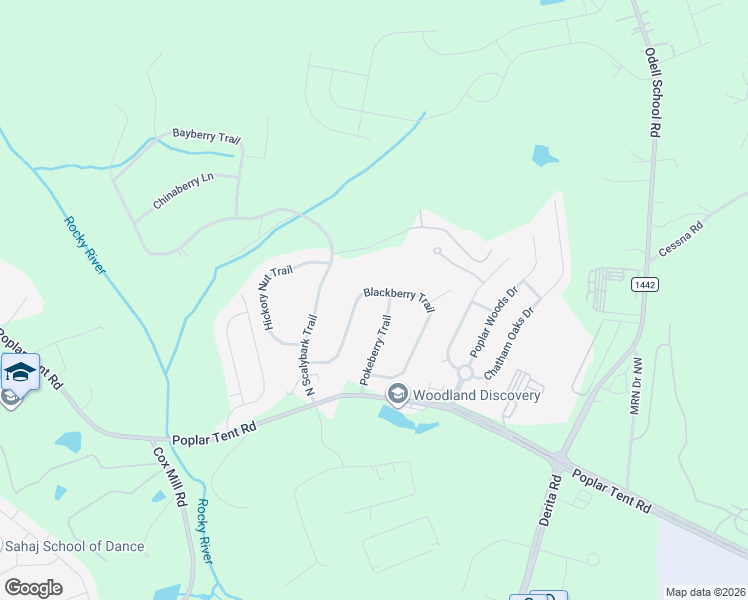 map of restaurants, bars, coffee shops, grocery stores, and more near 256 Blackberry Trail in Concord