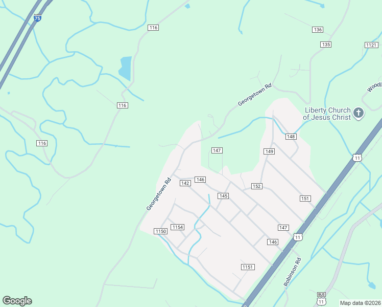 map of restaurants, bars, coffee shops, grocery stores, and more near 427 County Road 135 in Athens