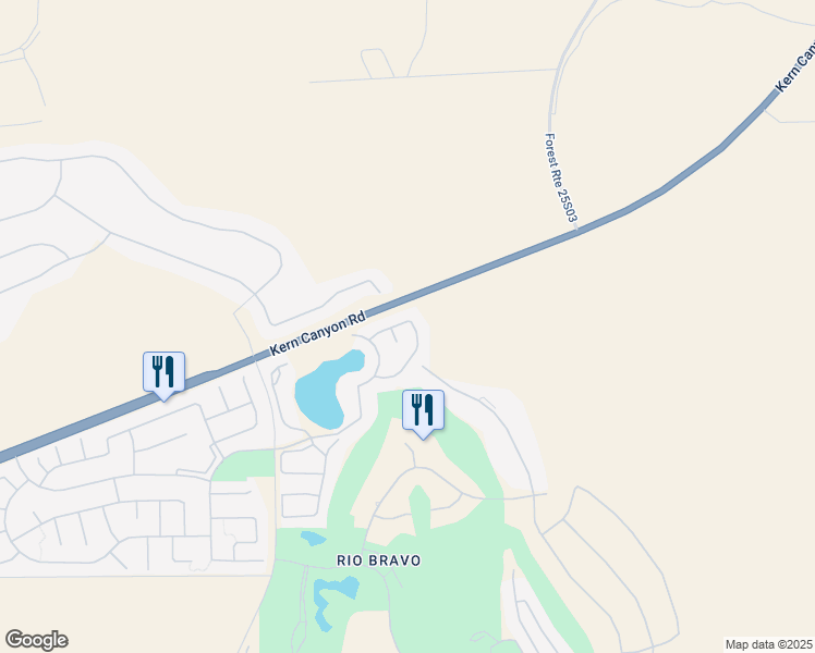 map of restaurants, bars, coffee shops, grocery stores, and more near 15024 Colonia De Las Rosas in Bakersfield