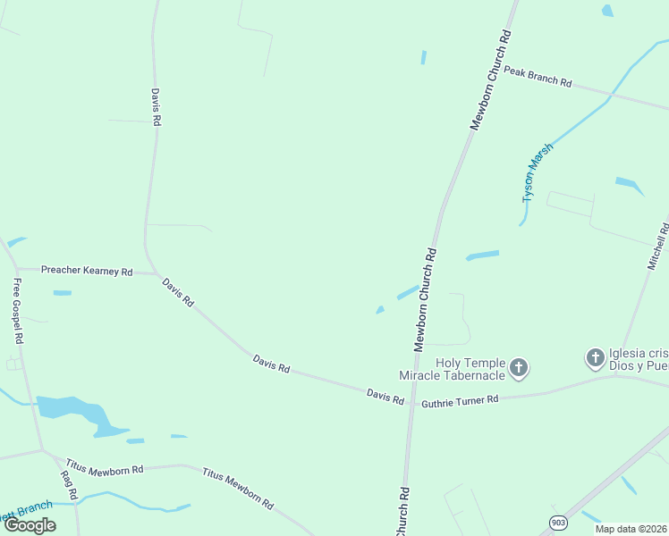 map of restaurants, bars, coffee shops, grocery stores, and more near 1956 Mewborn Church Road in Snow Hill