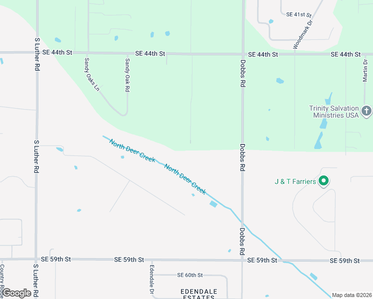 map of restaurants, bars, coffee shops, grocery stores, and more near 5021 Red Hill Road in Oklahoma County