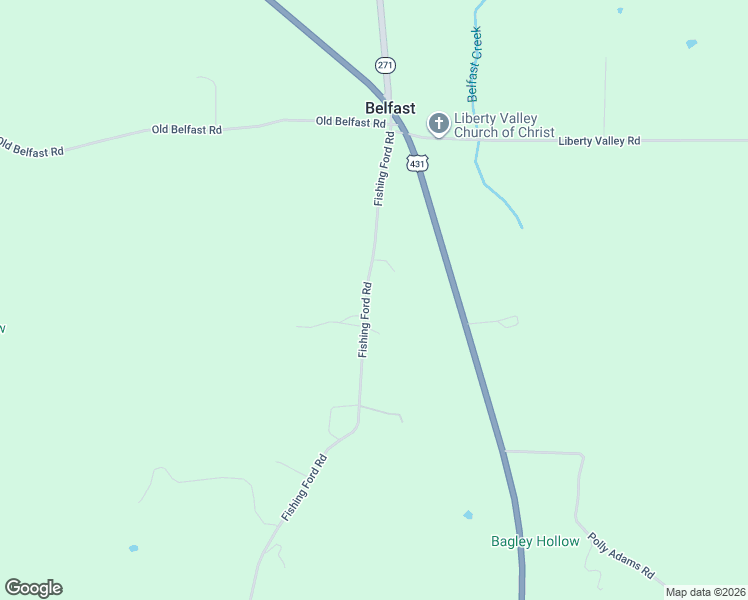 map of restaurants, bars, coffee shops, grocery stores, and more near 1674 Fishing Ford Road in Belfast