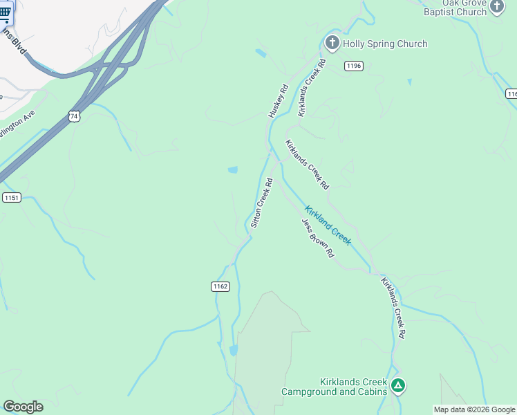 map of restaurants, bars, coffee shops, grocery stores, and more near 162-384 State Road 1162 in Bryson City