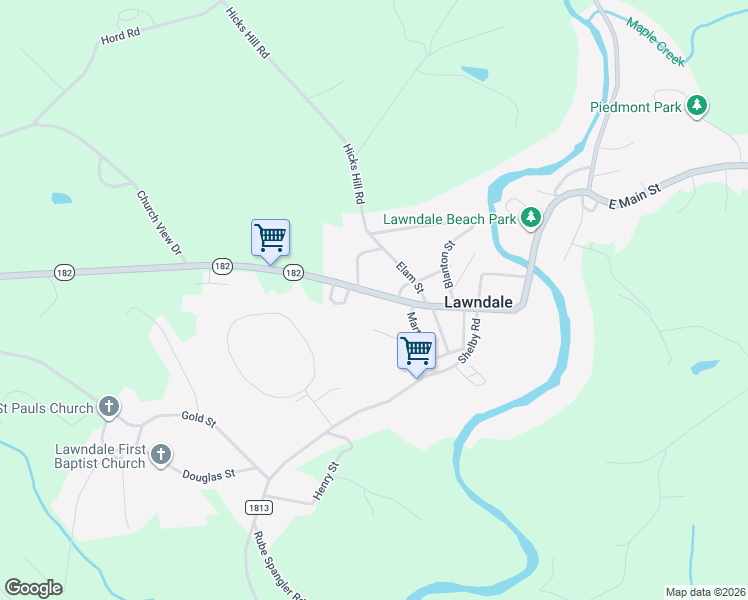 map of restaurants, bars, coffee shops, grocery stores, and more near 318 Ward Street in Lawndale