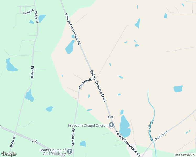 map of restaurants, bars, coffee shops, grocery stores, and more near 874 Chic Ennis Road in Coats