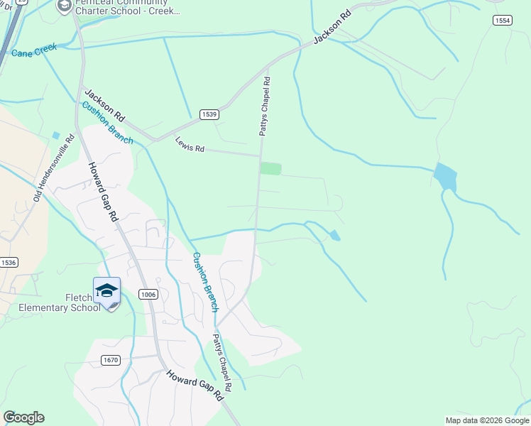 map of restaurants, bars, coffee shops, grocery stores, and more near 228 Pattys Chapel Road in Fletcher