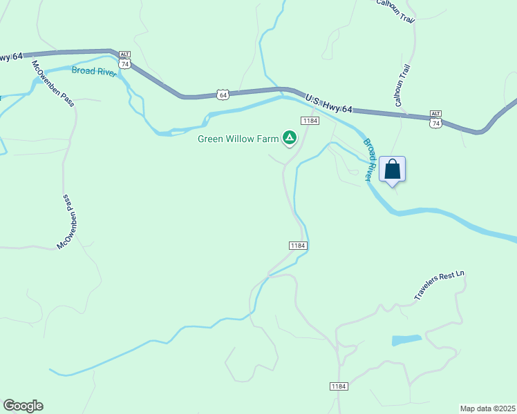 map of restaurants, bars, coffee shops, grocery stores, and more near 300 Rock Springs Road in Rutherfordton
