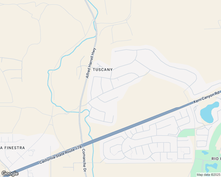 map of restaurants, bars, coffee shops, grocery stores, and more near 6702 Aretino Way in Bakersfield