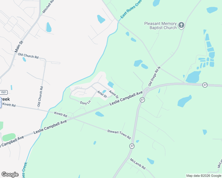 map of restaurants, bars, coffee shops, grocery stores, and more near 150 Mayberry Drive in Lillington