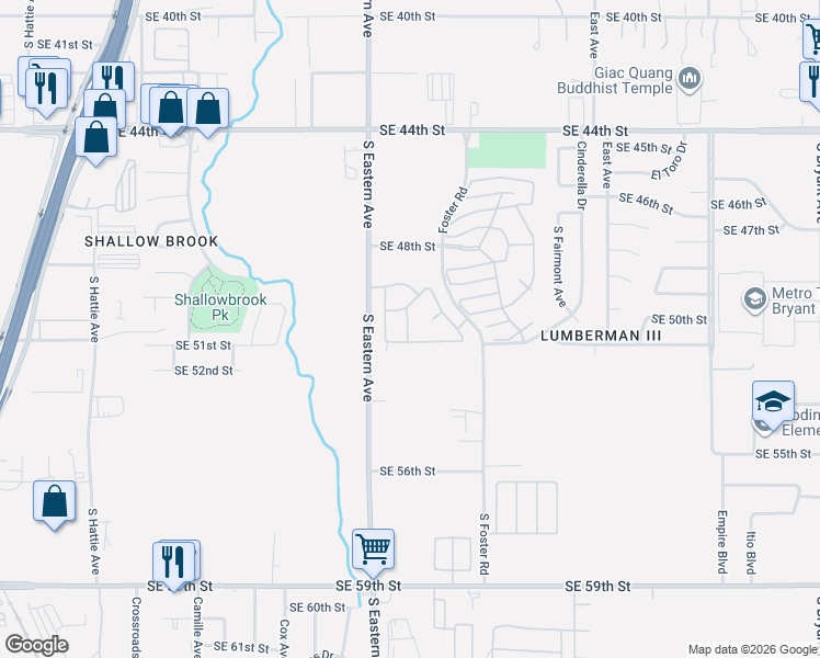 map of restaurants, bars, coffee shops, grocery stores, and more near 2100-2126 Iowa Dr in Oklahoma City