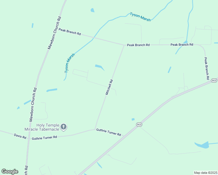 map of restaurants, bars, coffee shops, grocery stores, and more near Mitchell Road in Greene County
