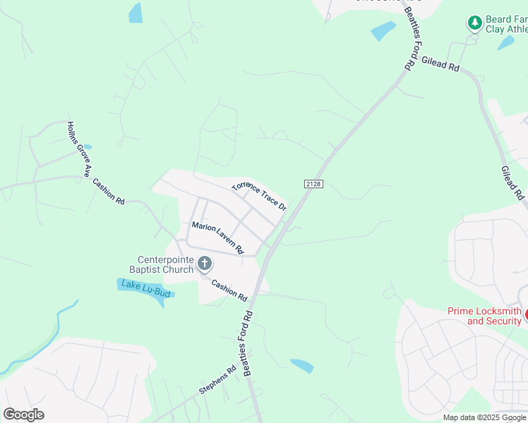 map of restaurants, bars, coffee shops, grocery stores, and more near 5917 Mcdowell Run Drive in Huntersville