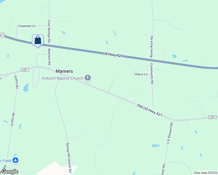 map of restaurants, bars, coffee shops, grocery stores, and more near 43 Arthur Lucius Lane in Lillington