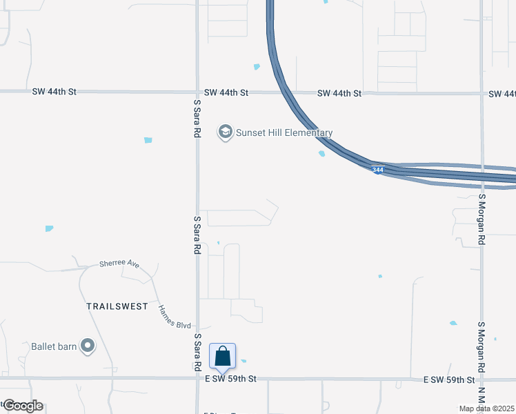 map of restaurants, bars, coffee shops, grocery stores, and more near 4500-5898 South Sara Road in Oklahoma City