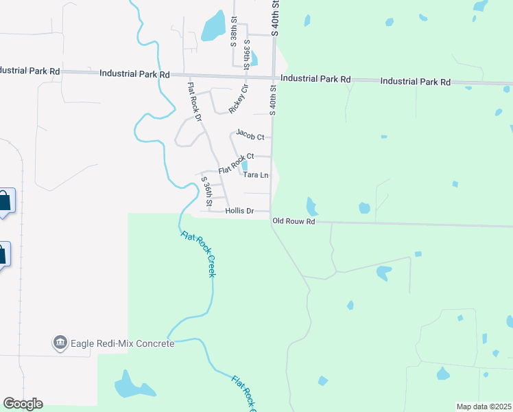 map of restaurants, bars, coffee shops, grocery stores, and more near 3915 Hollis Drive in Van Buren