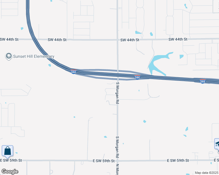 map of restaurants, bars, coffee shops, grocery stores, and more near 5101 South Morgan Road in Oklahoma City