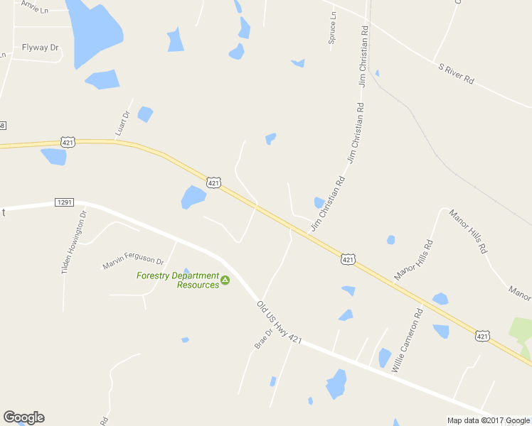 map of restaurants, bars, coffee shops, grocery stores, and more near U.S. 421 in Lillington