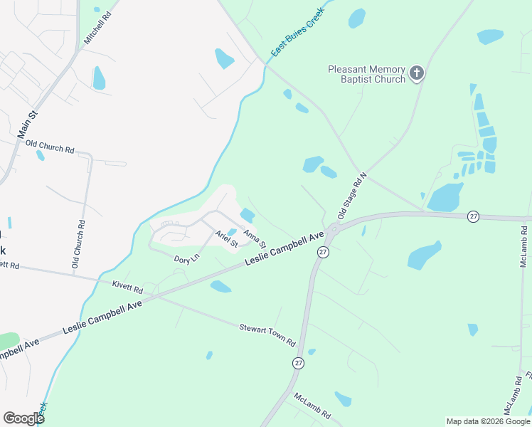 map of restaurants, bars, coffee shops, grocery stores, and more near 150 Mayberry Drive in Lillington