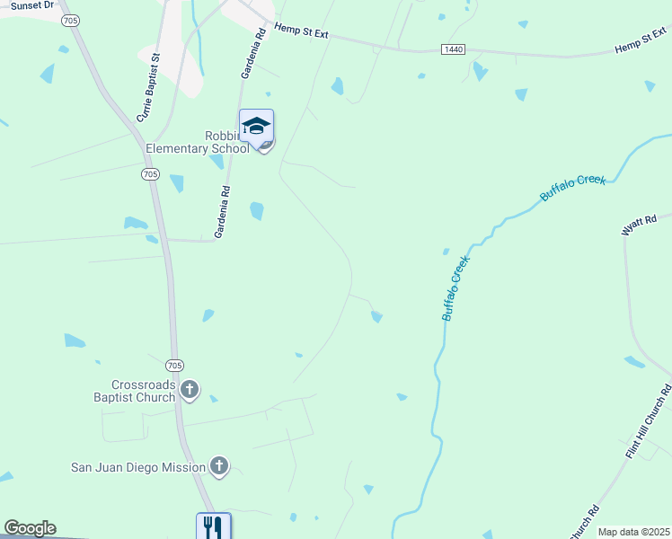 map of restaurants, bars, coffee shops, grocery stores, and more near 454 Rushwood Road in Robbins