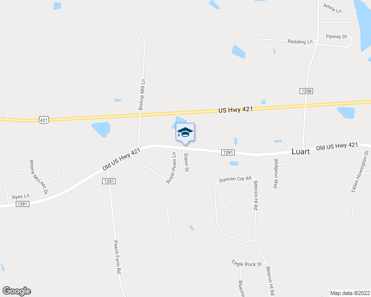 map of restaurants, bars, coffee shops, grocery stores, and more near 27 Diann Street in Lillington