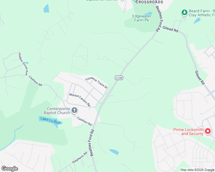 map of restaurants, bars, coffee shops, grocery stores, and more near 6523 Torrence Trace Drive in Huntersville