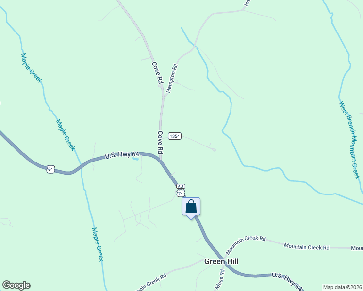 map of restaurants, bars, coffee shops, grocery stores, and more near 132 State Road 1354 in Rutherfordton