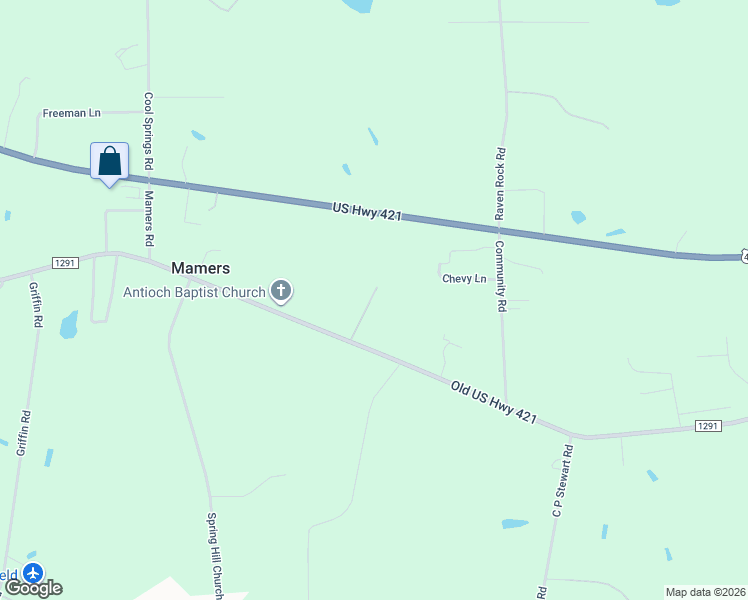 map of restaurants, bars, coffee shops, grocery stores, and more near 58 Arthur Lucius Lane in Lillington