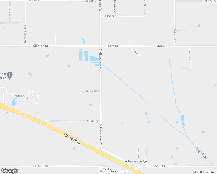 map of restaurants, bars, coffee shops, grocery stores, and more near 5100 South Hiwassee Road in Choctaw