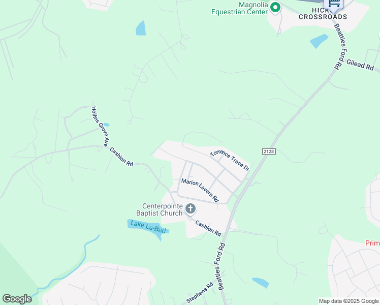 map of restaurants, bars, coffee shops, grocery stores, and more near 5620 Mcdowell Run Drive in Huntersville