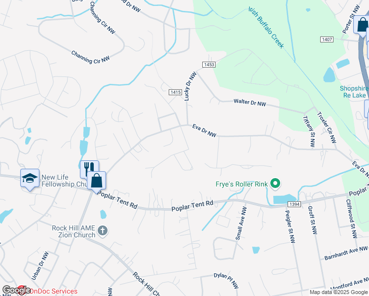 map of restaurants, bars, coffee shops, grocery stores, and more near 3206 Vista Place Northwest in Concord