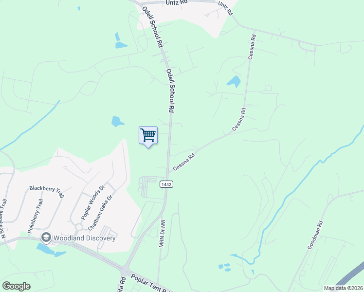 map of restaurants, bars, coffee shops, grocery stores, and more near 179 Odell School Road in Concord